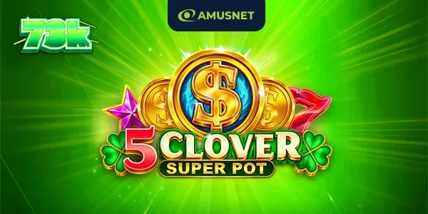 Tampilan visual slot Clover Super Pot dengan simbol keberuntungan yang cerah